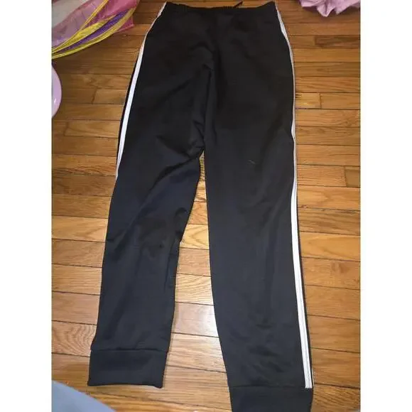 Adidas kids Black Track Pants with White Stripes - Picture 4 of 4